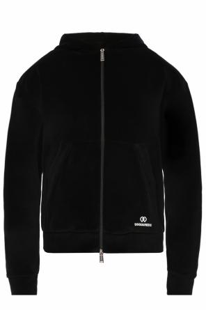 Welurowa bluza z kapturem, zdjęcie 1 Welurowa bluza z kapturem od Dsquared2